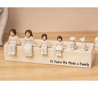 KEMEILA Figuras combinadas Personalizadas para Elegir a tu Familia, 10 años hicimos una Escultura de Resina Familiar, Figura esculpida Pintada a Mano