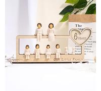 KEMEILA Figuras de combinación Personalizables para Elegir a tu Familia, Figura esculpida Pintada a Mano, hicimos una Escultura de Resina Familiar, día de la Madre, cumpleaños