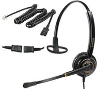 Kemeile Cisco Headset Rj9 - Auriculares de diadema con micrófono de cancelación de ruido para teléfonos IP Cisco 7931 7940 7941 7942 7945 7960 7961 7962 7965 7970 7975 y Cisco 6000 7800 8000 Series