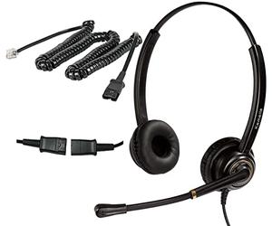 KEMEILE Corded Telephone Headset with Noise Cancelling Mic RJ9 U10P Bottom Cable Compatible with Polycom VVX, Avaya Digital, Fanvil, AudioCodes, Nortel, Office Call Center Landline Deskphones