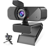 Kemeiv 1080P USB Webcam with Dual Mics & Privacy Cover, Autofocus Plug-and-Play Computer Camera, Wide-Angle, Low-Light, Adjustable Clip & 1/4" Tripod; for Zoom/Teams/Google Meet/OBS on Windows/Mac