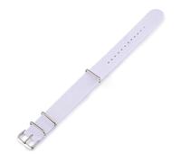 KemEng Banda de reloj de lienzo de nylon de la OTAN Watch Strap 14-22mm, Blanco, 14mm