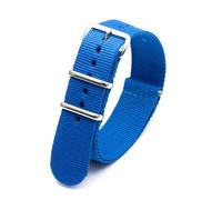 KemEng Banda de reloj de nylon 18-24mm Correa de reemplazo de correa con hebilla, Azul, 24mm