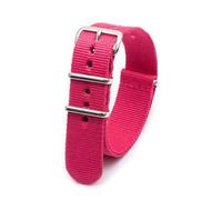 KemEng Banda de reloj de nylon 18-24mm Correa de reemplazo de correa con hebilla, Rosa, 20mm