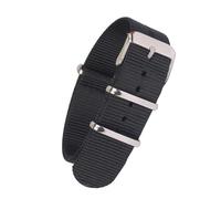 KemEng Banda de reloj de nylon con hebilla de pasador 18/20/22mm Correa de reloj de reemplazo de la OTAN, Negro, 22mm