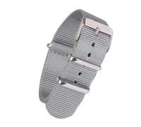 KemEng Banda de reloj de nylon con hebilla de pasador 18/20/22mm Correa de reloj de reemplazo de la OTAN, Gris, 18mm