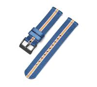 KemEng Bracelet de banda de reemplazo deportivo de correa de nylon vigilante de 20/22mm, Blue Wihite Orange 2, 20mm