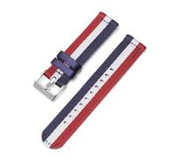 KemEng Bracelet de banda de reemplazo deportivo de correa de nylon vigilante de 20/22mm, Rojo blanco azul 1, 24mm