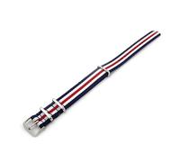 KemEng Correa de reloj de nylon Watch 12-24mm Sports Watch Strap, Azul rojo, 16mm