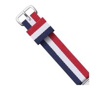 KemEng Correa para la correa de reloj de reemplazo de tela 14-22mm de nylon correas, Color 09-silve, 18mm