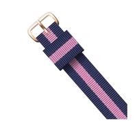 KemEng Correa para la correa de reloj de reemplazo de tela 14-22mm de nylon correas, Color 36-Rose Gold, 18mm