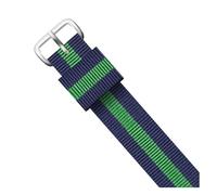 KemEng Correa para la correa de reloj de reemplazo de tela 14-22mm de nylon correas, Color 37-silve, 18mm