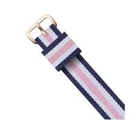 KemEng Correa para la correa de reloj de reemplazo de tela 14-22mm de nylon correas, Color de oro de 84 rose, 18mm