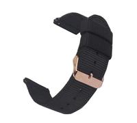 KemEng Correas de reloj de nylon 18/20/22mm Banda de reloj de la OTAN para hombres y mujeres, Hebilla de oro rosa negra, 18mm