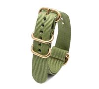 KemEng Correas de reloj de nylon 18-24mm Banda para vigilancia Sport con hebilla de anillo, Verde, 22mm