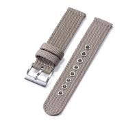 KemEng Correas de reloj Nylon Canvas 18/20/22mm Banda de reloj de liberación rápida, Gris, 22mm