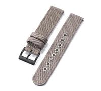 KemEng Correas de reloj Nylon Canvas 18/20/22mm Banda de reloj de liberación rápida, Gris negro, 22mm