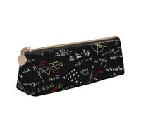 KemEng Fórmulas matemáticas de Ecuaciones matemáticas, Estuche para lápices con Forma de triángulo, Estuche portátil de Cuero con Cremallera, Estuche para cosméticos
