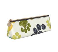 KemEng Linda Pata de Perro, Estuche para lápices con Forma de triángulo, Estuche portátil de Cuero con Cremallera, Estuche para cosméticos