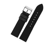 KemEng Nylon Canvas Watch Strap 18-24mm Banda de reloj de la OTAN para hombres y mujeres, Hebilla de alfiler de plata negra, 23mm