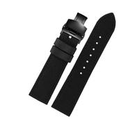 KemEng Nylon Canvas Watch Strap 18-24mm Banda de reloj de la OTAN para hombres y mujeres, Hebilla plegable negra negra, 20mm