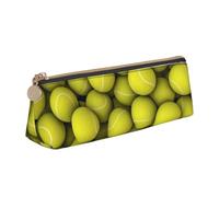 KemEng Pelotas de Tenis, Estuche para lápices con Forma de triángulo, Estuche portátil de Cuero con Cremallera, Estuche para cosméticos