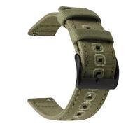 KemEng Pulsera de liberación rápida de 18-22mm de lienzo para la correa, Ejército verde verde, 20mm