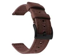 KemEng Pulsera de liberación rápida de 18-22mm de lienzo para la correa, Negro marrón, 20mm