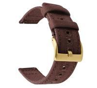 KemEng Pulsera de liberación rápida de 18-22mm de lienzo para la correa, Oro marrón, 20mm