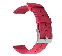 KemEng Pulsera de liberación rápida de 18-22mm de lienzo para la correa, Plateado rojo, 22mm