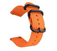 KemEng Pulsera de reemplazo de la banda de reloj de liberación rápida de Nylon Watch Strap de 18-24mm, Naranja, 22mm