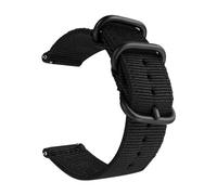 KemEng Pulsera de reemplazo de la banda de reloj de liberación rápida de Nylon Watch Strap de 18-24mm, Negro, 22mm