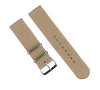 KemEng Pulsera de tela elástica de la banda de reloj de nylon de 18-24mm, Caqui, 20mm