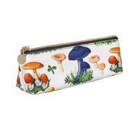 KemEng Seta de Pintura Japonesa, Estuche para lápices con Forma de triángulo, Estuche portátil de Cuero con Cremallera, Estuche para cosméticos