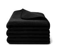 Kemes Paños de microfibra para coche, 3 unidades, 600 g/m², para el cuidado del coche y el hogar, paño seco de microfibra extremadamente absorbente, sin pelusas y suave pulido, 30 x 30 cm, negro/negro