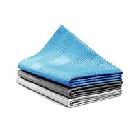 Kemes Paños de microfibra para ventanas, sin rayas, sin rayas, sin rayas, sin rayas (azul/gris/gris claro)