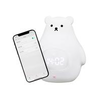 Kemi Goods - Despertador infantil día/noche con luz nocturna LED - Control vía app iOS/Android - Despertador educativo y luminoso - Recargable - Aprendizaje del sueño - Niña y Niño