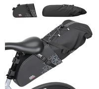 KEMIMOTO 13L Bolsa Bicicleta Sillín Impermeable, PVC 600D Bolsa de Bikepacking 2 en 1 con Sistema de Liberación Rápida, para Bicicletas Gravel, Carretera, MTB y Eléctricas