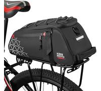 KEMIMOTO 2 En 1 Alforjas Bicicletas Impermeables 8L, Traseras Bolsas Portaequipajes, Múltiples Compartimentos con Asa de Transporte y Correa para el Hombro