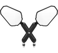 KEMIMOTO 2 espejos retrovisores para motocicleta con soporte, universales M8 y M10, espejo trasero para bicicleta, ATV, UTV