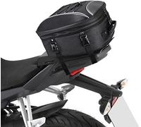 KEMIMOTO - Bolsa de sillín para Motocicleta, Bolsa Trasera de Doble Uso con Funda Impermeable, Bolsa de Casco Extensible de 22 a 34 L, Mochila de Almacenamiento para Equipaje con 6 Correas
