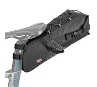 KEMIMOTO Bolsa para asiento de bicicleta, bolsa expandible de 11 L, totalmente impermeable, paquete trasero de bicicleta de carretera, debajo del asiento con panel reflectante de PVC, cuatro tableros