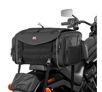 KEMIMOTO Bolsa para motocicleta 45-55 L, impermeable, gran capacidad, bolsa para sillín extensible, con funda para lluvia, fácil montaje, color negro