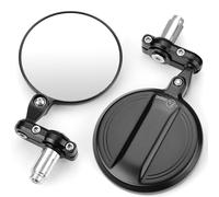 KEMIMOTO CNC Espejos Moto, E24 Retrovisores Moto Homologados de giratorio 360°, Espejos Retrovisores Universales para Motos, Scooters, ATV, MT07, Z750, CB125R