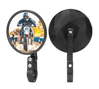 KEMIMOTO CNC Retrovisores Moto Homologados E57, Giratorio 360°, Espesjos Manillar Redondo, Compatible con la mayoría de motos, Vehículos Todoterreno y Scooters(2 Piezas)