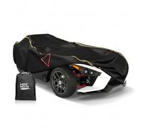 kemimoto Cubierta Completa Compatible con Polaris Slingshot Vanderhall Carmel, Cubierta de Parabrisas, Impermeable, Resistente al Viento, para Todo Tipo de Clima, con Tiras Reflectantes