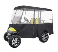 KEMIMOTO Cubierta para carrito de golf 600D, cubierta de lluvia para 4 y 6 pasajeros, cabina de conducción con parabrisas de PVC transparente, cubierta de lluvia compatible con Club Car Precedent