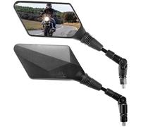 KEMIMOTO E57 Retrovisores Moto Homologados, Universal con M10 para Scooter y Ciclomotor. (2 Piezas)