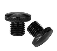 KEMIMOTO M10 CNC Aluminio 2 piezas Tapa Ciega 1-Izquierda 1-Tornillo derecho Cubierta de Retrovisores Tapas de espejo de motocicleta en sentido horario y antihorario