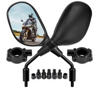 KEMIMOTO Retrovisores Moto, Espejos Retrovisores Moto, Espejos Moto E24 Homologados Tornillos de 8 mm y 10 mm para Manillar de 7/8 Pulgadas, Ajuste de 360 Grados para Moto, ATV,Scooters